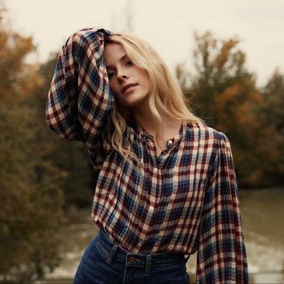 Doen Tops - NWT Dôen Harlow Top in Belleville Plaid